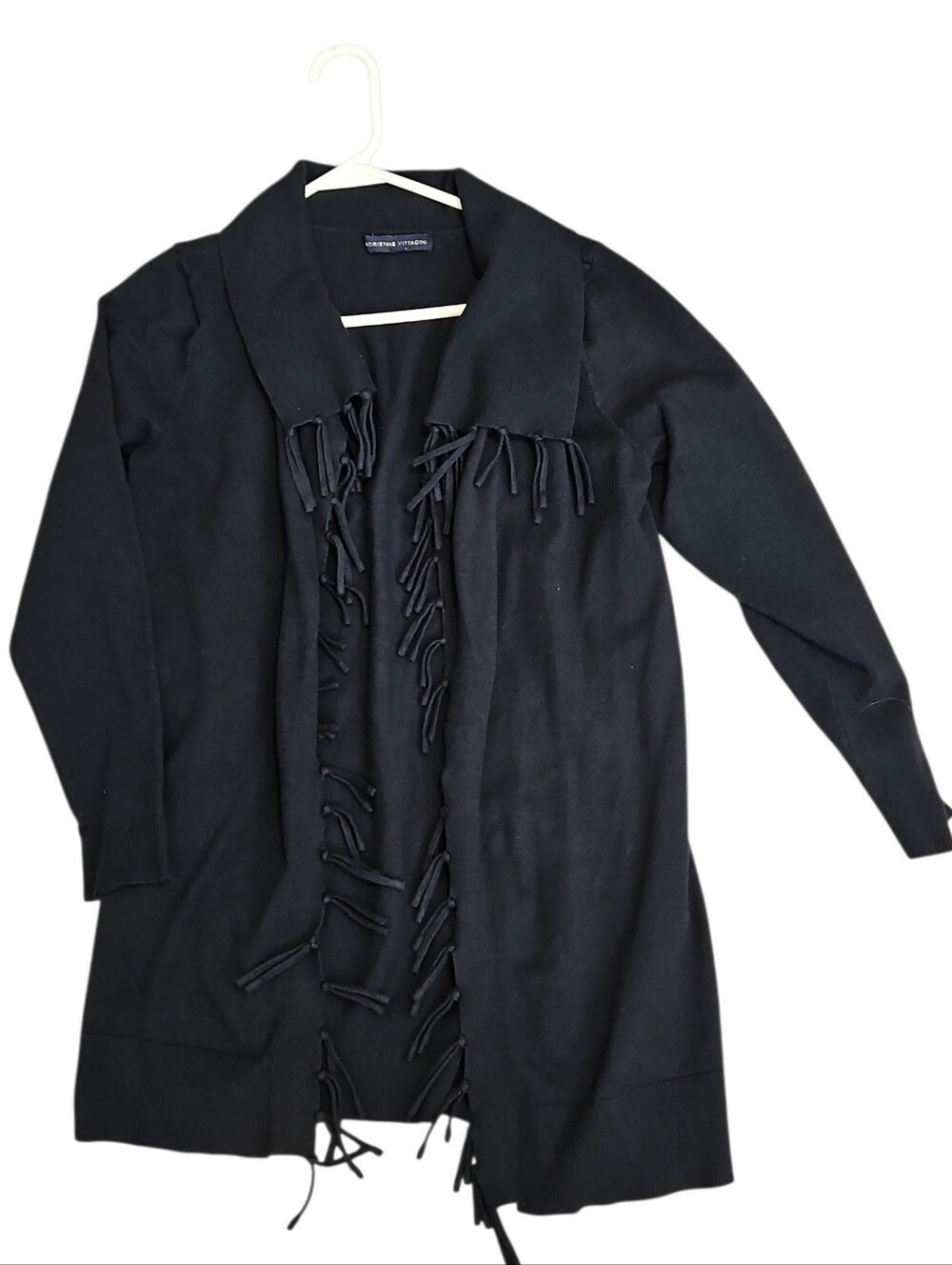 Adrienne Vittadini Cardigan Sweater Black Size Medium